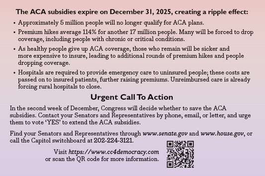 2025 Card 26: Protect the Affordable Care Act (pack of 10)