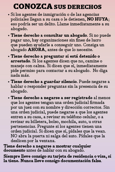 2025 Card 14: Know Your Rights (pack of 10)