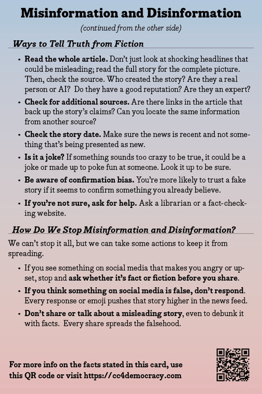 2025 Card 04: Misinformation & Disinformation (pack of 10)