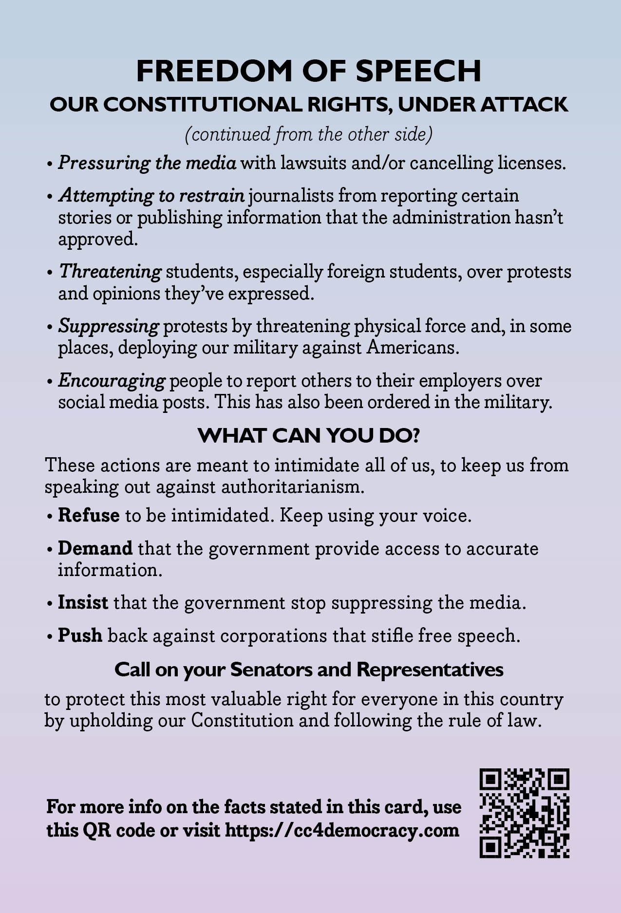 2025 Card 23: Freedom of Speech (pack of 10)