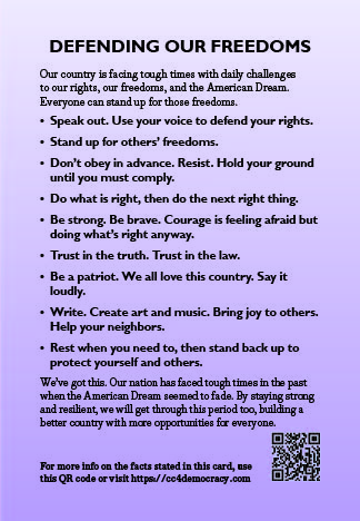 2025 Card 28: Fascism and Freedom (pack of 10)