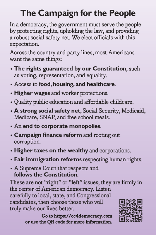 Card 38: The Campaign for the People (pack of 10)