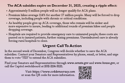 2025 Card 26: Protect the Affordable Care Act (pack of 10)