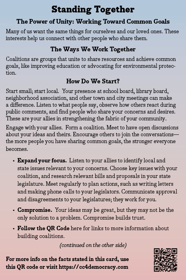 2025 Card 02: Standing Together (pack of 10)