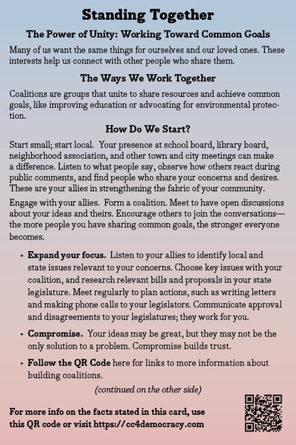 2025 Card 02: Standing Together (pack of 10)