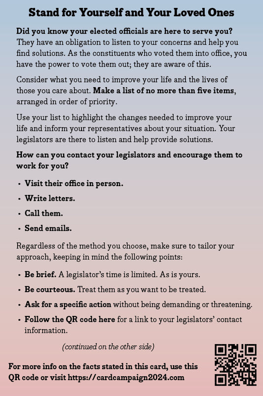 2025 Card 01: Standing Up for Yourself (pack of 10)