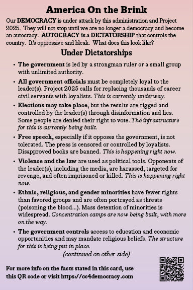 2025 Card 18: America On the Brink (pack of 10)