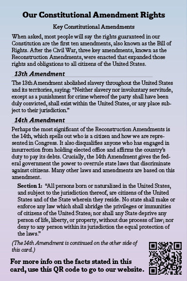 2025 Card 19: Our Constitutional Amendments (pack of 10)