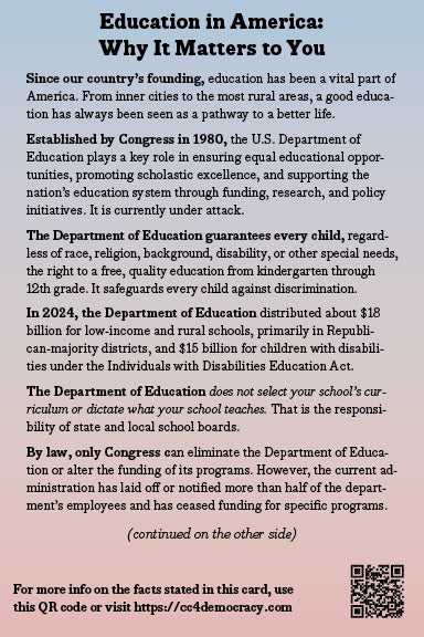 2025 Card 08: Education in America (pack of 10)