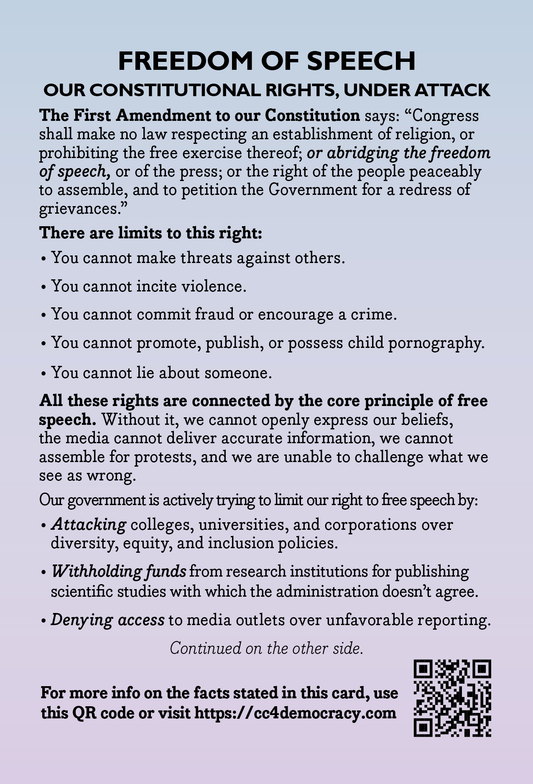 2025 Card 23: Freedom of Speech (pack of 10)