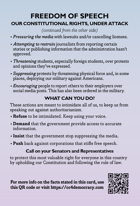 2025 Card 23: Freedom of Speech (pack of 10)