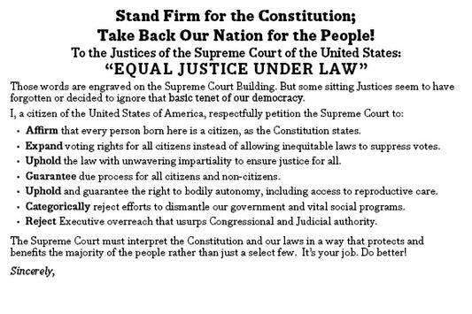 2025 Card 10: Postcards to SCOTUS (pack of 10)