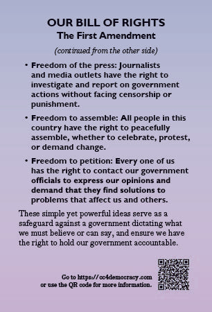 Card 29: The First Amendment (pack of 10)