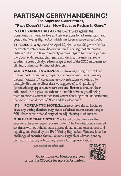 Card 36: Gerrymandering (pack of 10)