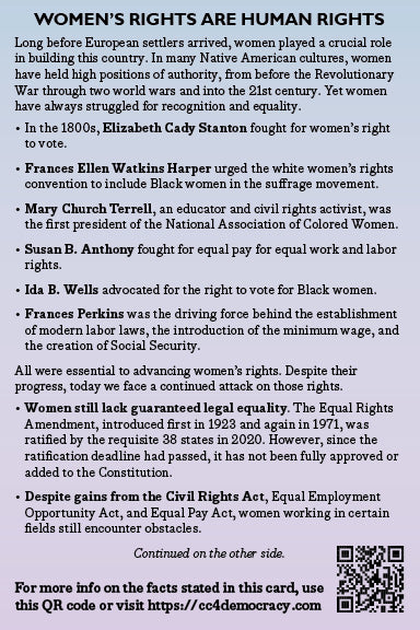 2025 Card 24: Women's Rights (pack of 10)