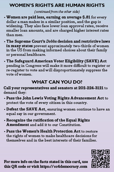 2025 Card 24: Women's Rights (pack of 10)