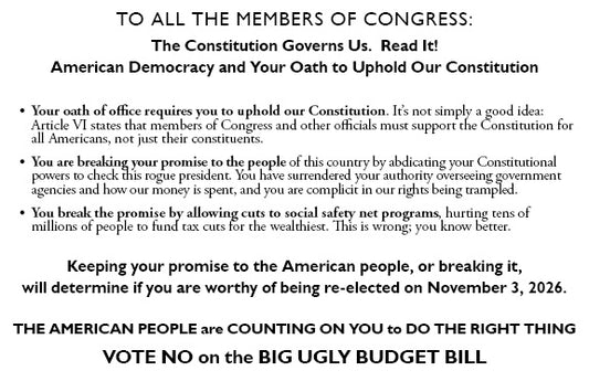 2025 Card 16: Postcard to Congress (pack of 10)