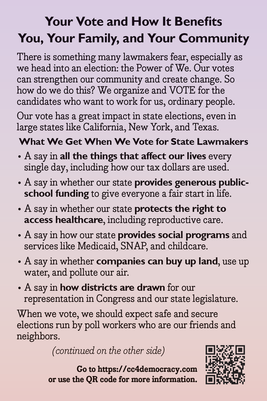 Card 39: Our Valuable Vote (pack of 10)