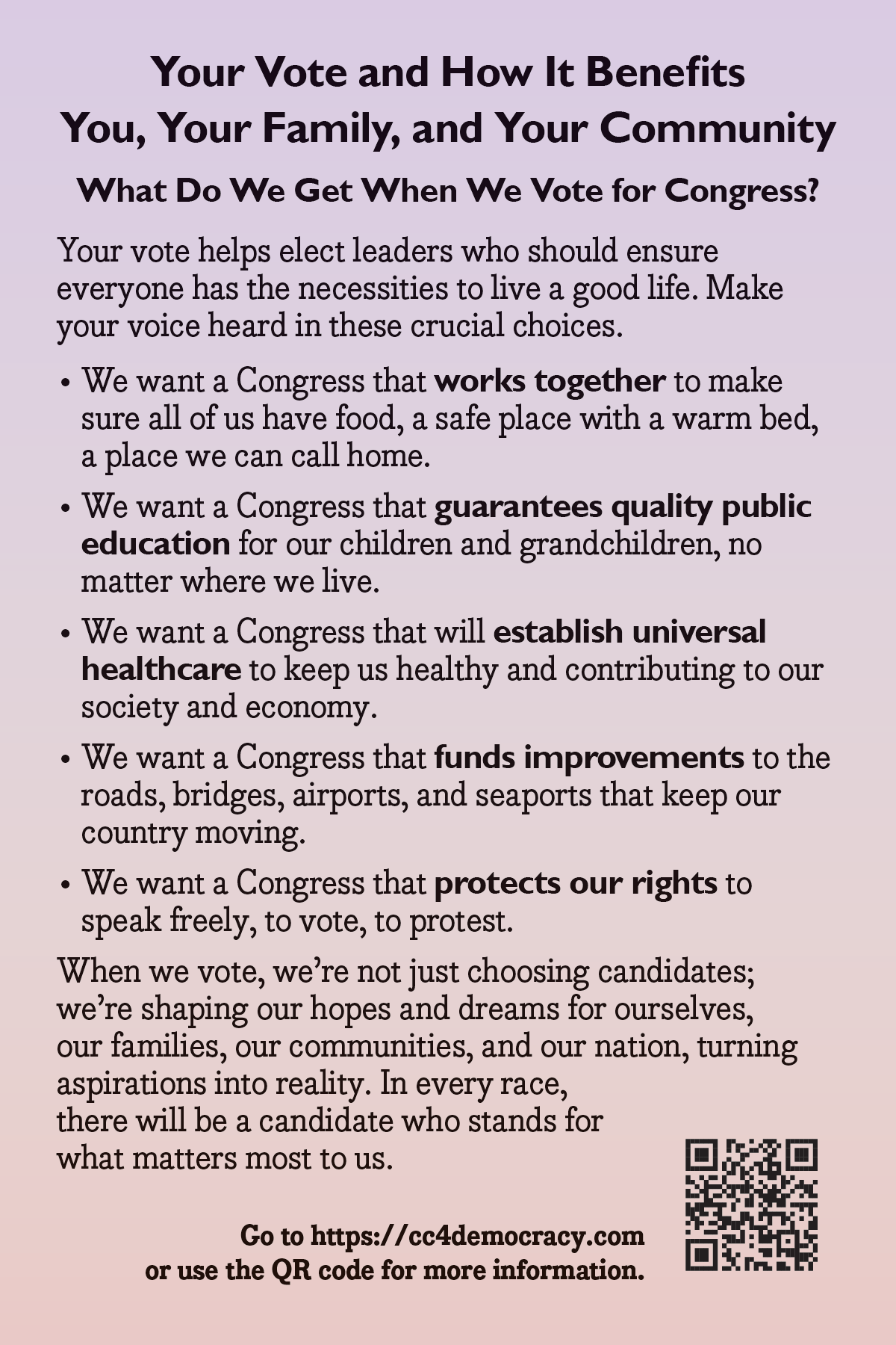 Card 39: Our Valuable Vote (pack of 10)