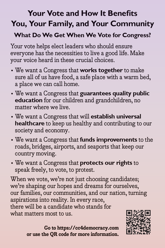 Card 39: Our Valuable Vote (pack of 10)